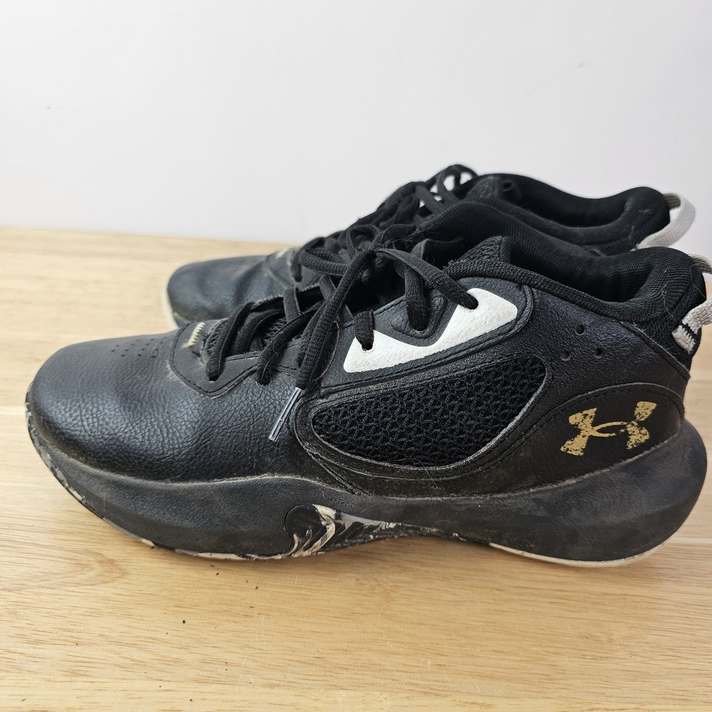 Under Armour PS Lockdown 6 Youth Basketball Shoes Sneakers Black Sz US 6.5Y Boys